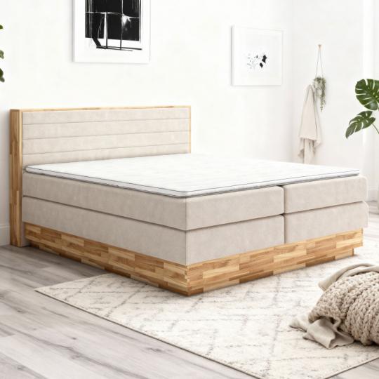 Postel Boxspring S Uloznym Priestorom Moneta 180 Bezova